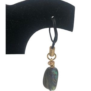 Pāua shell lanyard/keychain